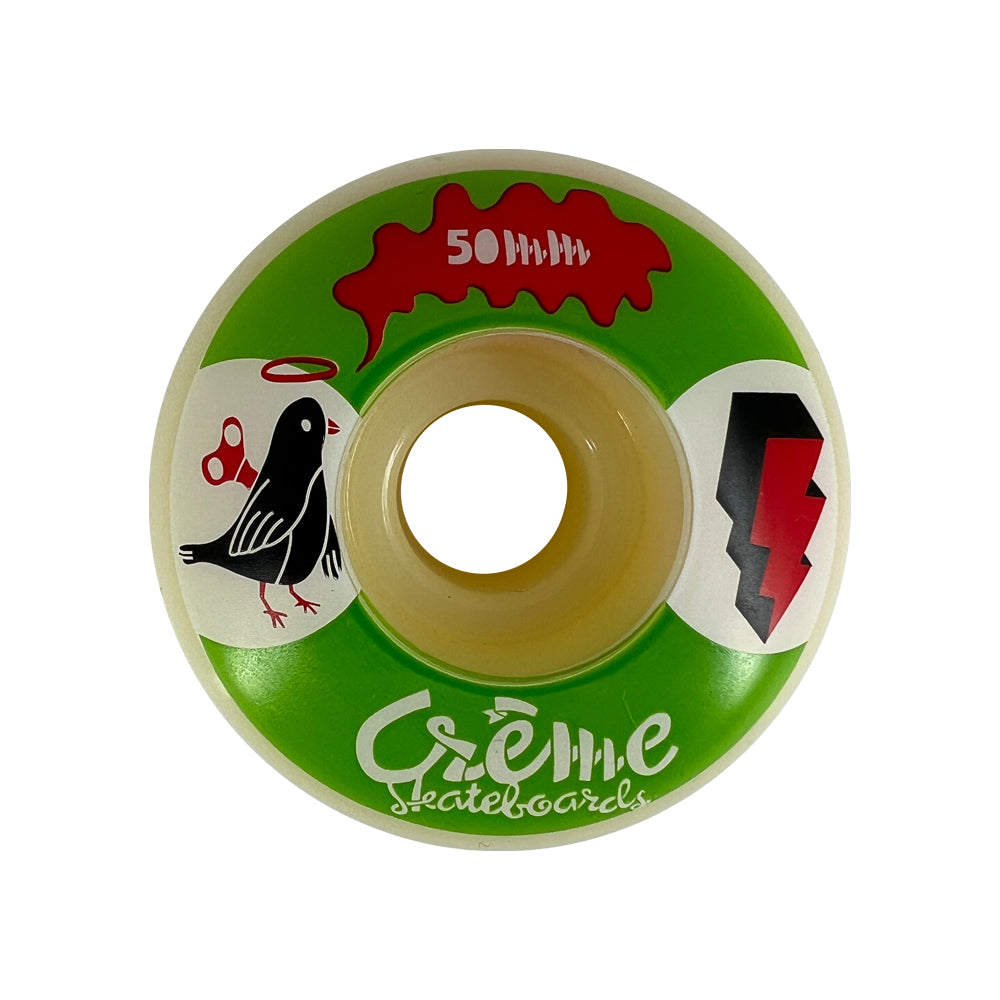 RUEDAS MONOPATIN 50MM PACK 4 UDS. BLANCO/VERDE