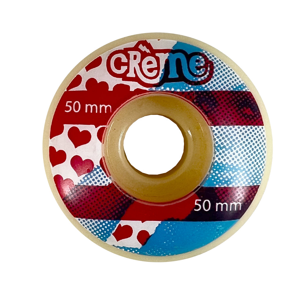 RUEDAS MONOPATIN 50MM PACK 4 UDS. BLANCO/ROJO