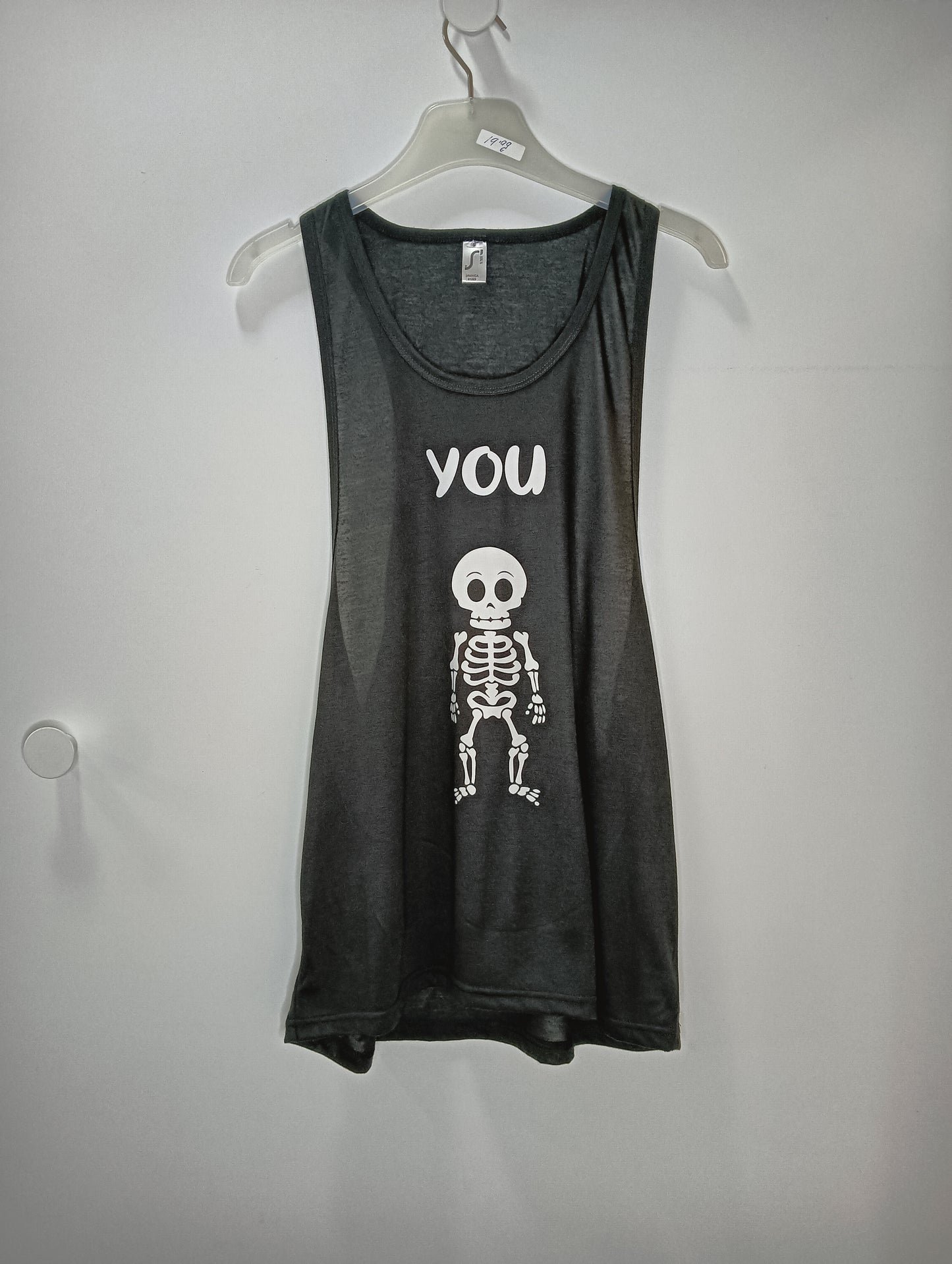 Camiseta sin manga Negro "Esqueleto"