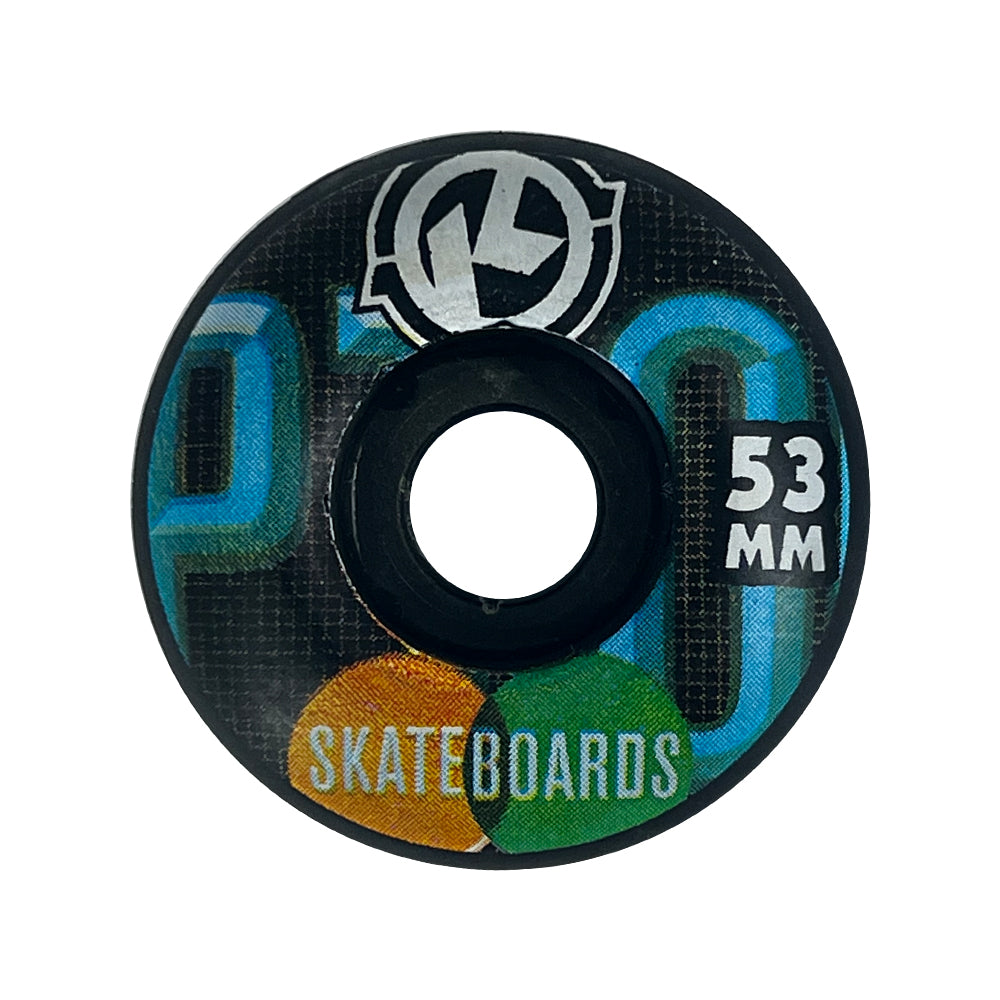 RUEDAS MONOPATIN 53MM PACK 4 UDS. NEGRO/AMARILLO/VERDE