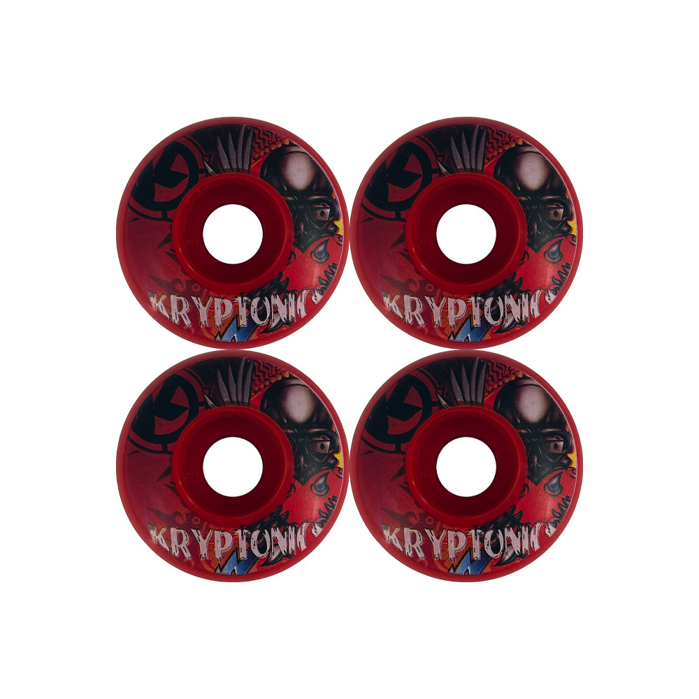 RUEDAS MONOPATIN 52MM PACK 4 UDS. ROJO/ROJO
