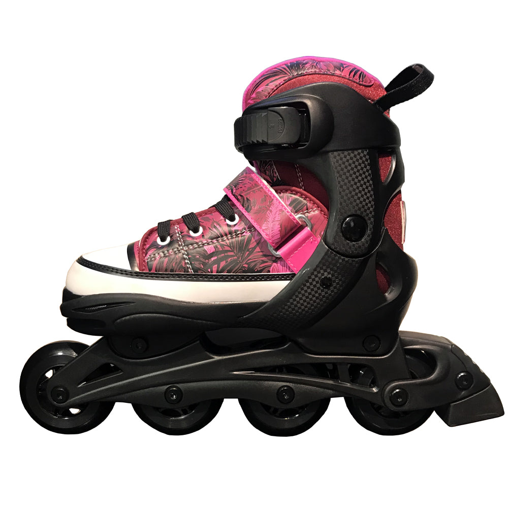 ADJUSTABLE INLINE SKATE JUNGLE PINK