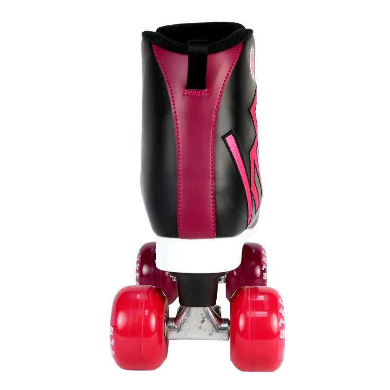 ROLLER STREET COLOR BLACK/PINK QUAD SKATE