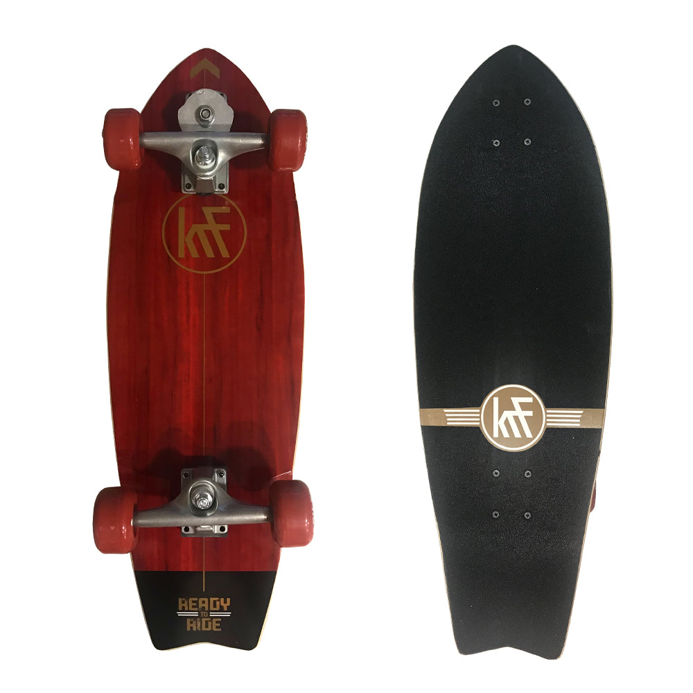 MONOPATIN KRF SURF SKATE READY TO RIDE ROJO