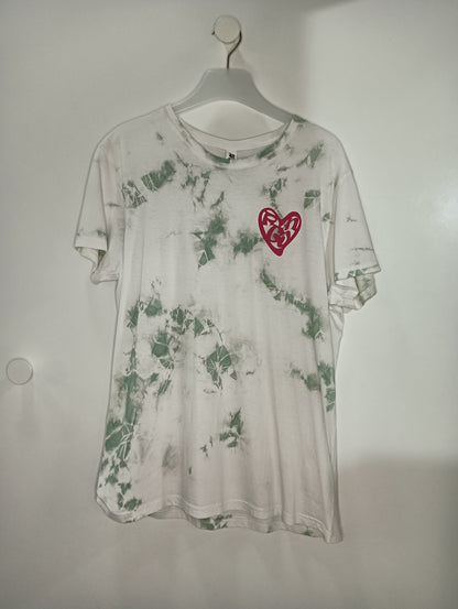 Camiseta Tie Dye Verde Blanco