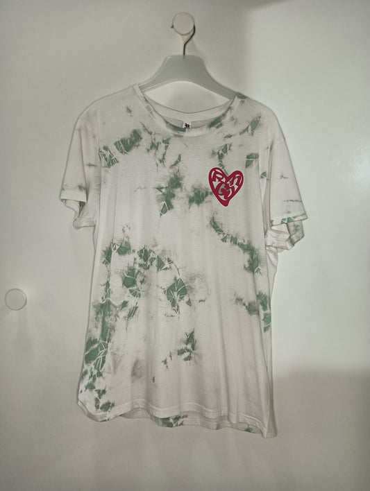 Camiseta Tie Dye Verde Blanco