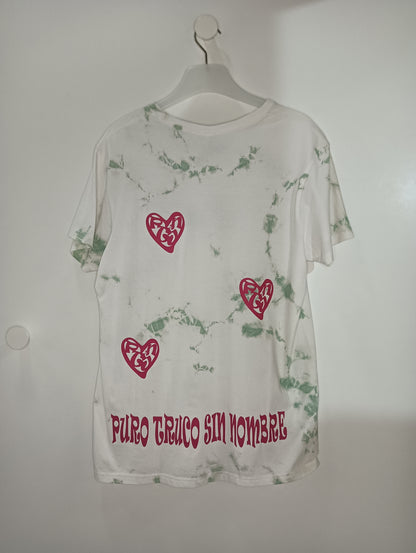 Camiseta Tie Dye Verde Blanco