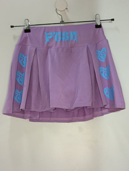 Falda pantalón morada corazon