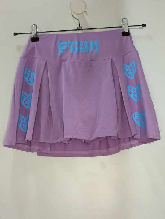 Falda pantalón morada corazon