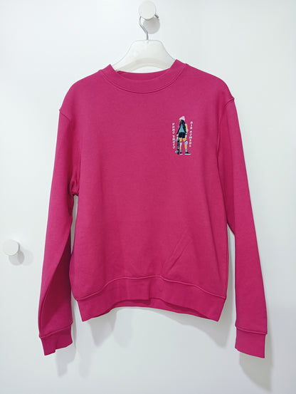 Sudadera Rosa con Dibujo