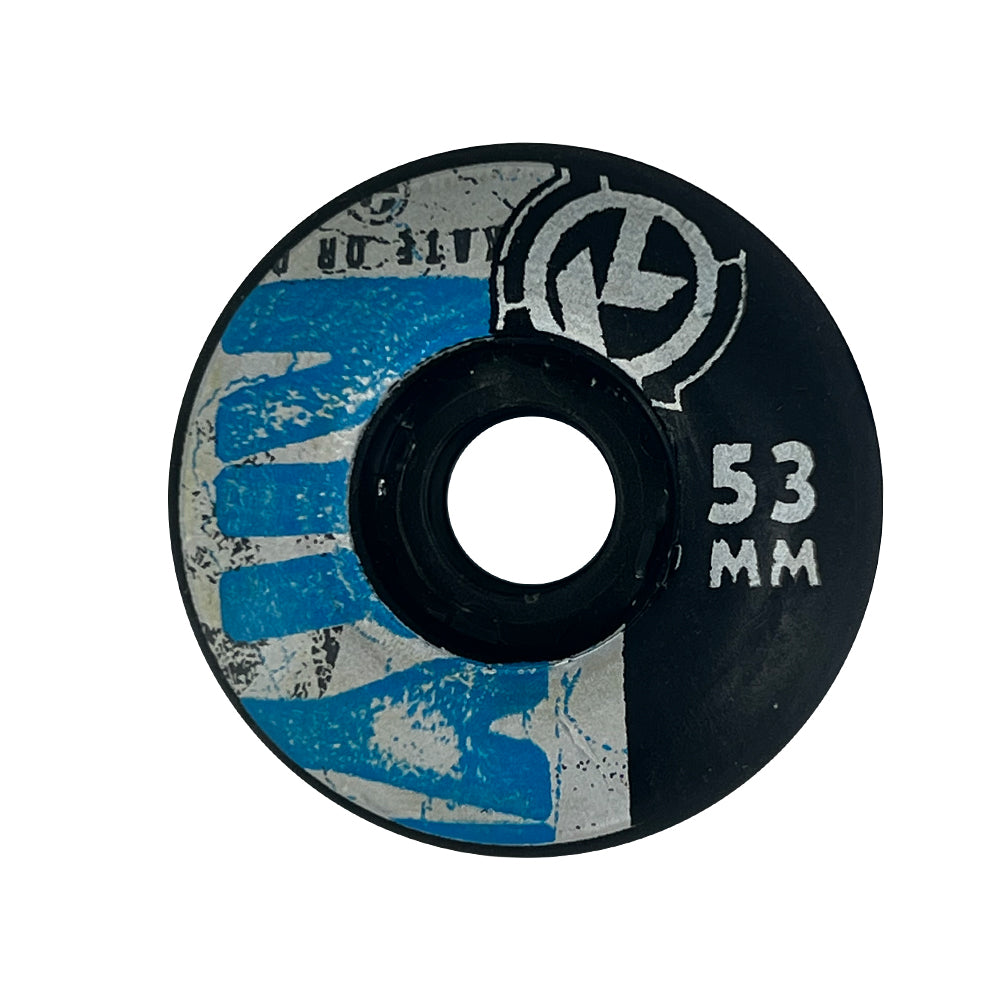 RUEDAS MONOPATIN 53MM PACK 4 UDS. NEGRO/BLANCO