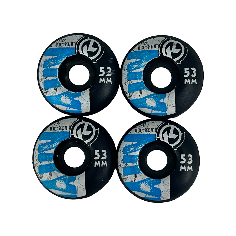 RUEDAS MONOPATIN 53MM PACK 4 UDS. NEGRO/BLANCO