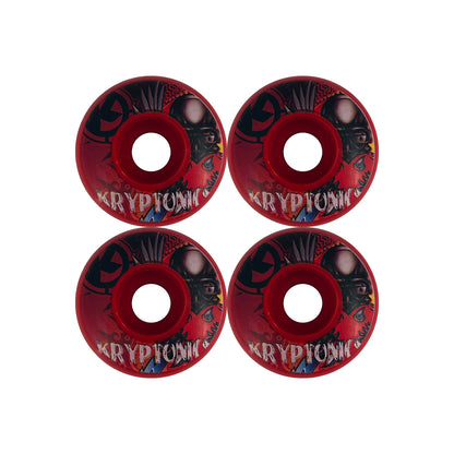 RUEDAS MONOPATIN 52MM PACK 4 UDS. ROJO/ROJO