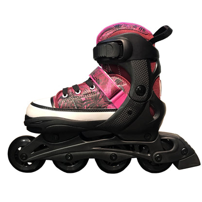 ADJUSTABLE INLINE SKATE JUNGLE PINK