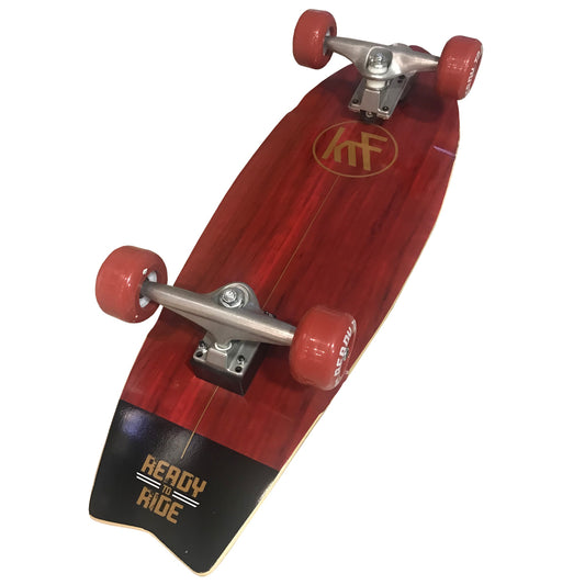 MONOPATIN KRF SURF SKATE READY TO RIDE ROJO
