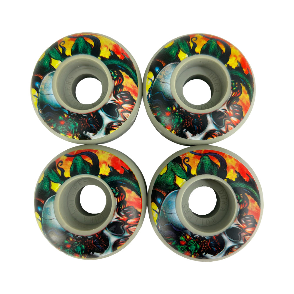RUEDAS MONOPATIN 52MM PACK 4 UDS. GRIS/NEGRO/AMARILLO