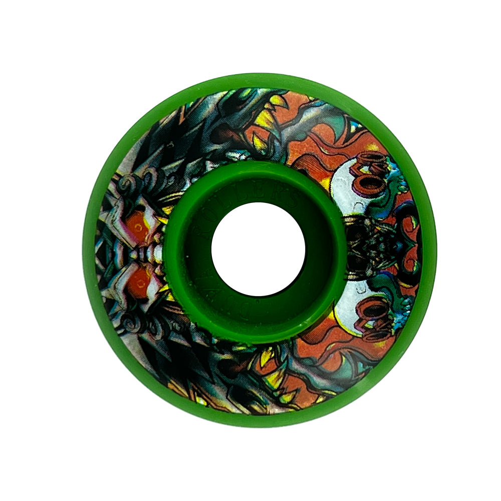 RUEDAS MONOPATIN 52MM PACK 4 UDS. VERDE/NARANJA